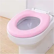 YGMEDQVK(小さな店) Waterproof Soft Toilet Seat Cover EVA Toilet Cushion Sticker Winter Warm Bathroom Closestool Protector Bathroom Accessories Toilet seat(Pink)