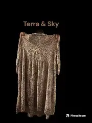 Terra & Sky Plus Size High Low Maxi Dress 3X