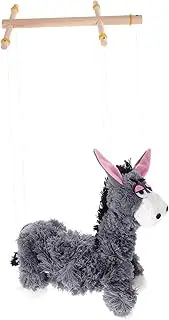 GLSTOY String Animal Marionette Puppet Deep Grey Donkey Marionette for Fun Figure Craft for Performances Situational Games Reusable Creative Playtime