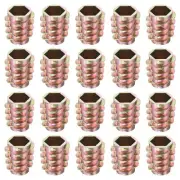 30Pcs Hex Threaded Inserts, M10-1.5x20 Zinc Alloy Hex-Flush Thread Insert