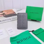 日本二手精品 BOTTEGA VENETA 寶緹嘉 BV 灰色 對折 編織 卡夾 卡包 名片夾