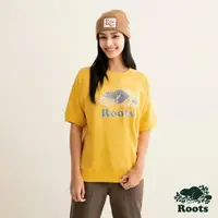 在飛比找momo購物網優惠-【Roots】Roots 女裝- SPARKLE圓領上衣(赭
