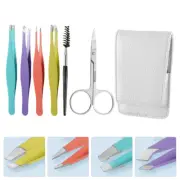 Eyebrow Shaving Scissors Hair Remover Tweezers Flat Eyebrow Tweezers
