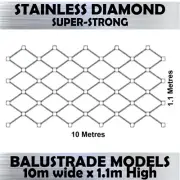 Stainless Steel Diamond Wire Mesh Netting – Balustrade SS316