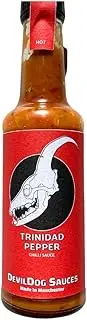 DevilDog Sauces Trinidad Pepper Hot Chilli Sauce 150g, Great for Grilled Meats, Burgers or Sandwiches, Vegan Friendly, All Natural Ingredients, Gluten Free