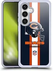 Head Case Designs Officially Licensed NFL Helmet Chicago Bears Logo Soft Gel Case Compatible with Samsung Galaxy S24 5G