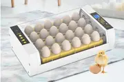 24 Eggs Incubator Fully Automatic Poultry Egg Hatcher LED Lamps
