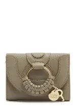 See BY Chloé Hana Leather Wallet - Grey ONE SIZE