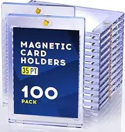 Basthalan Magnetic Card Holder for Trading Cards, White, 100