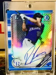 2019 Bowman Chrome Refractor BLUE Auto ROBERTO RAMOS Rockies ⚾️OBO