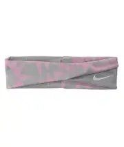Nike Logo Twist Headband Strata Grey/Pink/White