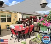 INFRANGE 10' x 13' Rectangle Sun Shade Sails Canopy UV Block for Patio Deck P