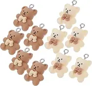 [DOITOOL] Elegant Bear Charms Diy Jewelry Making Small Charms for Diy Projects Necklace Bracelet Keychain