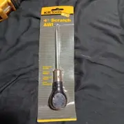 *KR Tools 4" Scratch Awl USA New WOOD HANDLE CHROME PLATED TEMPERED BLADES