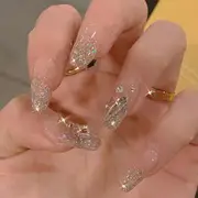 Pristella - Faux Nail Tips (various designs) X089 - Light Pink & Transparent - One Size