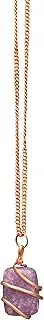[Generic] Crystal Tumbled Collection Infinity Loop Lepidolite Pendant Copper