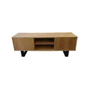 Petunia ETU Entertainment TV Unit 160cm Elm Timber Wood 2 Door - Natural