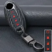 For Nissan Altima Maxima Carbon Fiber Car Key Fob Cover Remote Case 4 Button