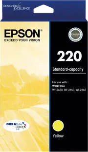 Epson 220 Std Capacity DURABrite Ultra Yellow ink