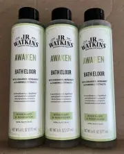 J.R. Watkins Awaken Bath Elixir - Coriander, Bergamot, Chamomile - 3 Pack (6oz)