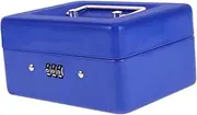 Homoyoyo Box Lockable Metal Cash Box Heavy Duty Money Organizer with Combination Lock Secure Storage for Cash and Documents Portable Handle for Office and Home Use