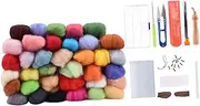 ULDIGI Needle Felting Kit 36 Colors Wool Felt Set Storage Box for Craft Embroidery Home Decor Projects