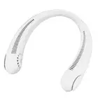 White Portable Neck Hanging USB Fan - Mini Hands-Free Wearable Fan, USB Recharge