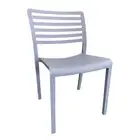 Plastic Cafe Chair Outdoor Seating Stackable Bistro Chairs Dining Room Light Gre
