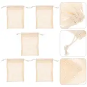 5Pcs Exfoliating Mesh Soap Pouch Body Sisal Bag