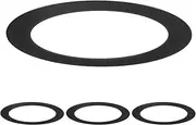 uxcell 4-Pack Goof Rings for 3 Inch Recessed Lights, 3" ID 4.1" OD Durable Steel Trim Ring Flush Mount Black Can Light Trim Ring Cover for Ceiling Can Downlights