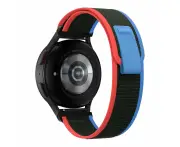 Trail Loop Watch Straps with the Brew Watch Retromatic & Metric - Black Red Blue