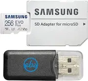 Samsung 256GB MicroSD EVO Plus Memory Card for Action Camera Compatible with GoPro Hero 13 Black, Hero (2024) (MB-MC256SA) U3 V30 Bundle with 1 Everything But Stromboli SD & MicroSDXC Card Reader