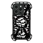 iPhone 16 Pro Ultra Bounce Case MagSafe Compatible GOING BATTY - HALLOWEEN BATS SPOOKY BLACK PATTERN By Ebi Emporium