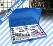40 pc Heavy Duty Plug Tap and Die Set Kit Metric Screw Thread with Metal Case !