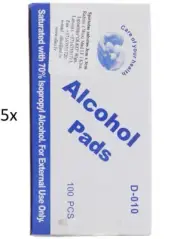 Emergency Alcohol Portable Swabs / Wipes / Pads 5box*100pcs