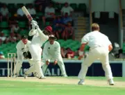 Brian Lara Hits Shane Warne For 4 Aus V West Indies At Perth - Old Cricket Photo
