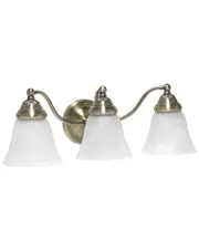 Lalia Home Essentix Traditional Three Light Curved Vanity Uplight Downlight Wall Mounted Fixture