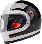 Biltwell Gringo S Tracker, intregral helmet , color: Black/White/Gold , size: S