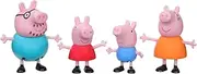Peppa Pig - Peppa's Adventures - Family Figure 4-Pack - Iconic - Peppa, George, Mummy Pig and Daddy Pig in Iconic Outfits - Kids and Preschool Toys - Ages 3+