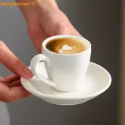 80ml Italy Professional Espresso Cup Thick Coffee Milk Cup with Saucer Porcelain