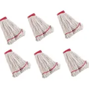 Rubbermaid Large C253 Swinger Loop Mop Heads, Pack of 6 (RCPC253WHI) - White