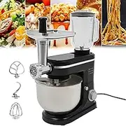 Stand Mixer,Multifunction 6L Electric Kitchen Food Mixer,1500W Household Food Processors/Mixer Grinder with 8 Speeds,Chef Machine for Meat Grinder,Juicer,Kneading Dough,Egg Beater(Black)