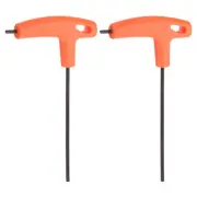2pcs T-Handle Hex Key Wrench 3mm S2 Steel T-Key Inner Hexagon Spanner, Orange