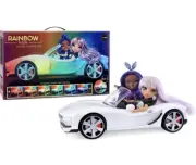 Rainbow High Color Change Car Convertible Vehicle 8-In-1 Light Up W/ Wheels Move