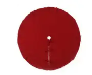 C18 122CM Knitted Tree Skirt Tree Bottom Apron Woolen Yarn Christmas Gift Decoration Fungus Side Tree Skirt-Red