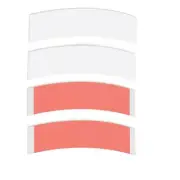 Walker Red Liner Sensi-Tak Tape"C" Contour Tape 108 Pc for Wig,Toupee Hairpiece