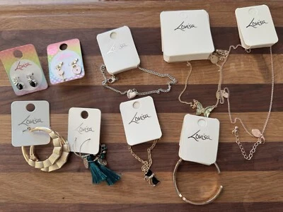 Lovisa Costume Jewelry Necklace Enamel Floral Alien Butterfly Bracelets Lot