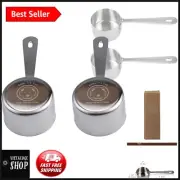 Effortless Kitchen Scooping: 1/4 Cup Stainless Steel Measuring Cups Set of 2