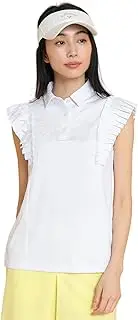 [Callaway] C25134210 Women's Sleeveless Polo Shirt (Sweat Absorbent, Quick Drying, Flower Pattern), Golf