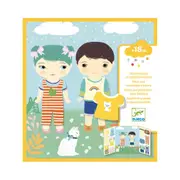 Djeco Clothes Stickers Set Kids/Children Art/Craft Activity Fun Play 18m+